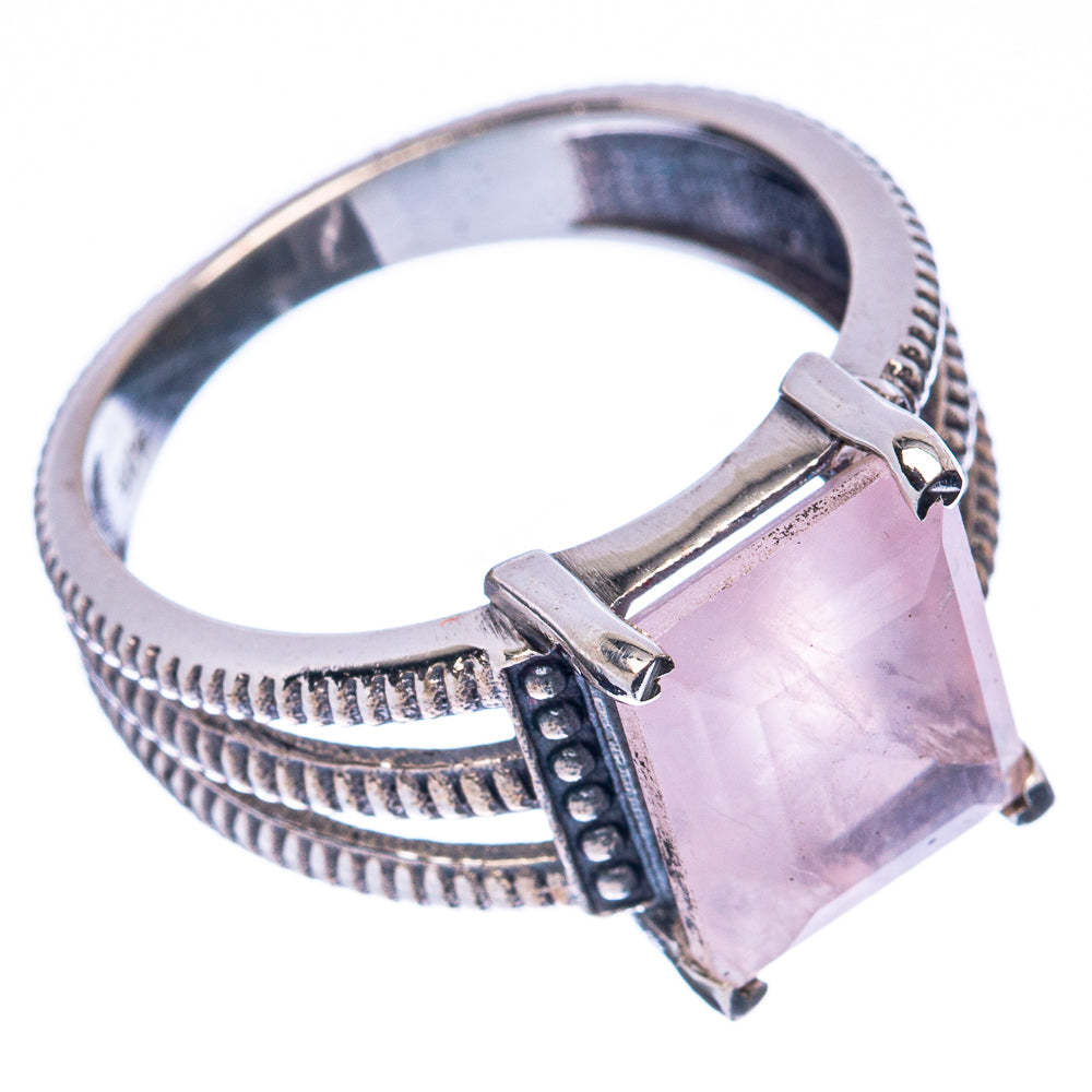 Rose Quartz Ring Size 8 (925 Sterling Silver) R3017