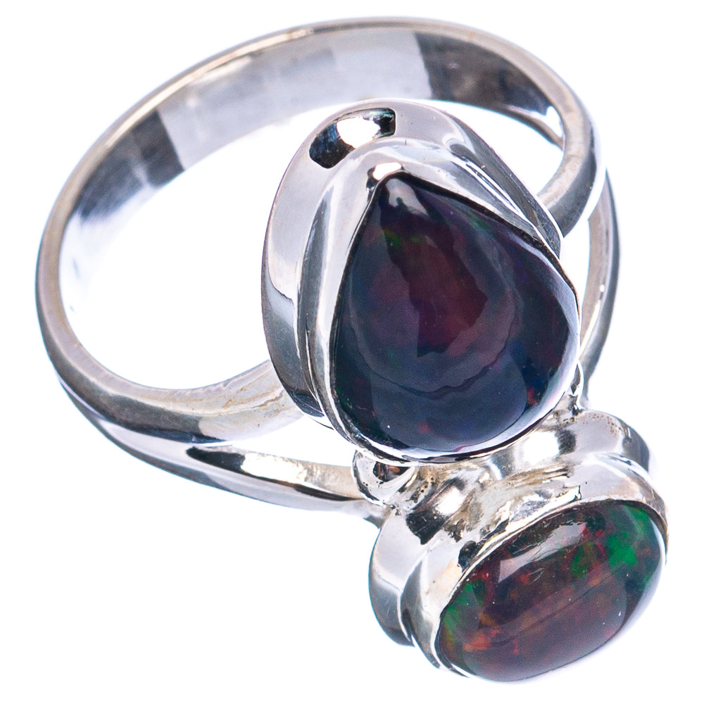 Premium Black Opal Ring Size 5.75 (.925 Sterling Silver)