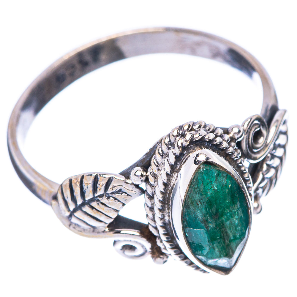 Green Sillimanite Leaf 925 Sterling Silver Ring Size 8 (925 Sterling Silver) R5346