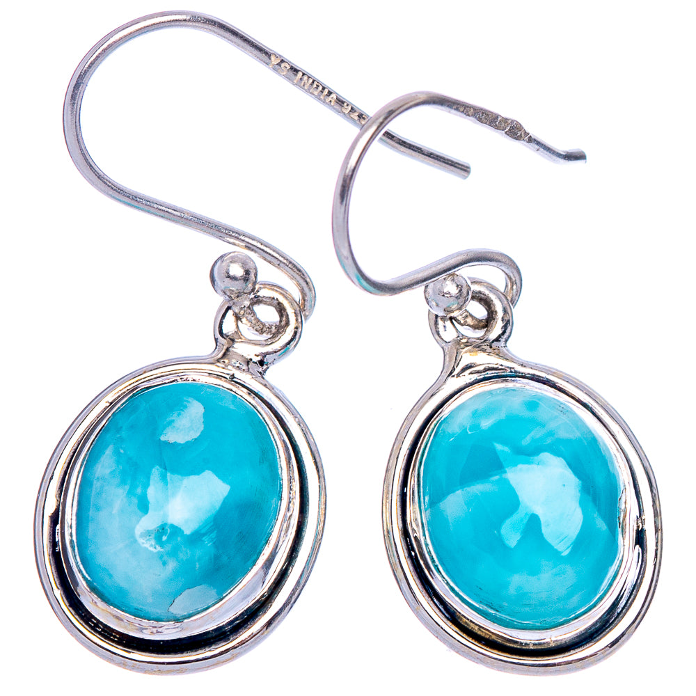 Larimar Earrings 1 1/8" (925 Sterling Silver) E433470