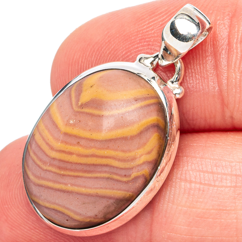 Wagul Jasper Pendant 1 1/4" (.925 Sterling Silver)