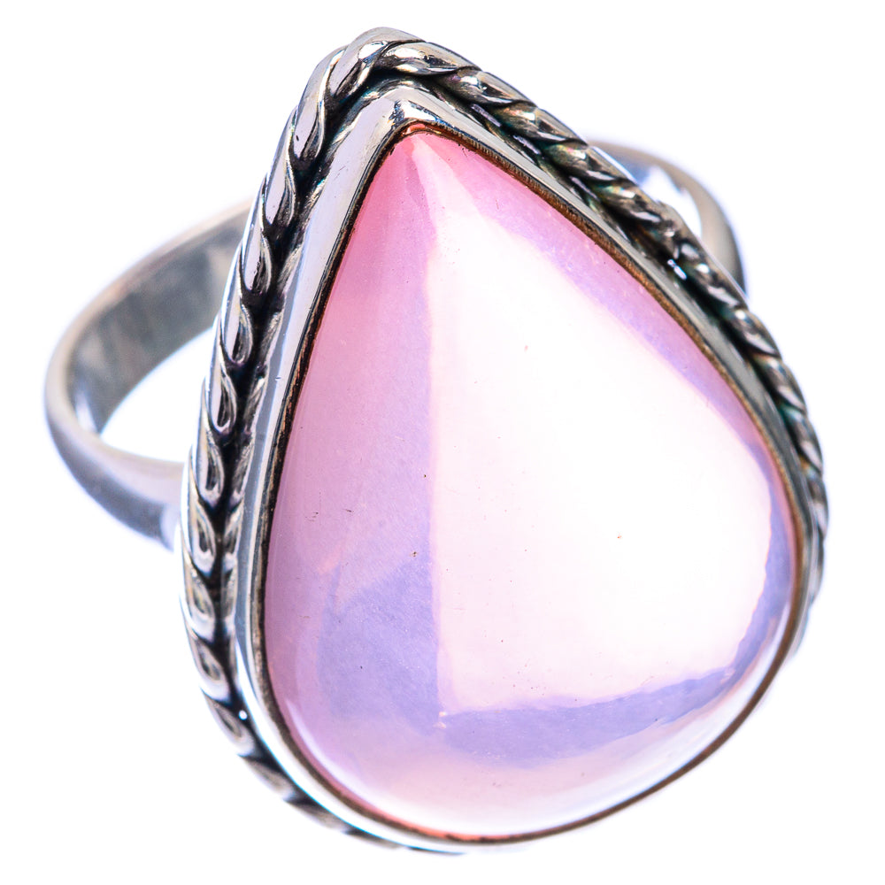 Large Rose Quartz Ring Size 8 (925 Sterling Silver) R141425