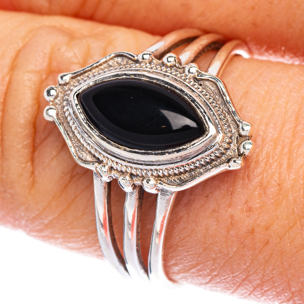Black Onyx Ring Size 9.75 (925 Sterling Silver) R147092