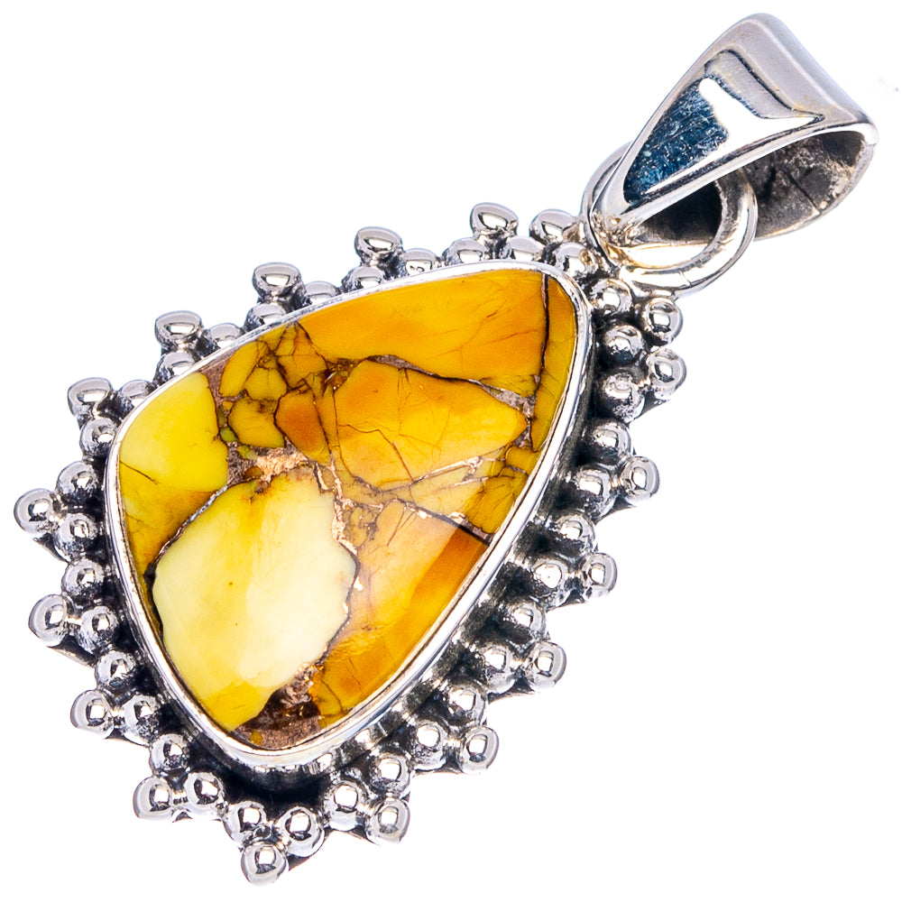 Tourmaline Matrix Pendant 1 1/4" (.925 Sterling Silver)
