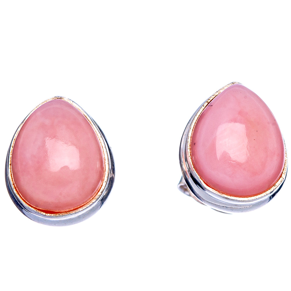 Pink Opal Earrings 1/2" (925 Sterling Silver) E433428