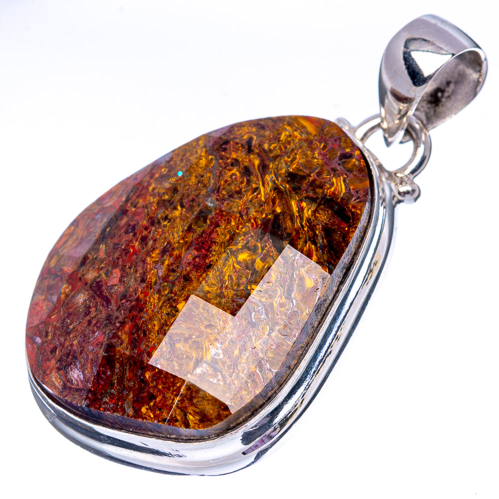 Rare Golden Pietersite 925 Sterling Silver Pendant 1 1/2" (925 Sterling Silver) P42651
