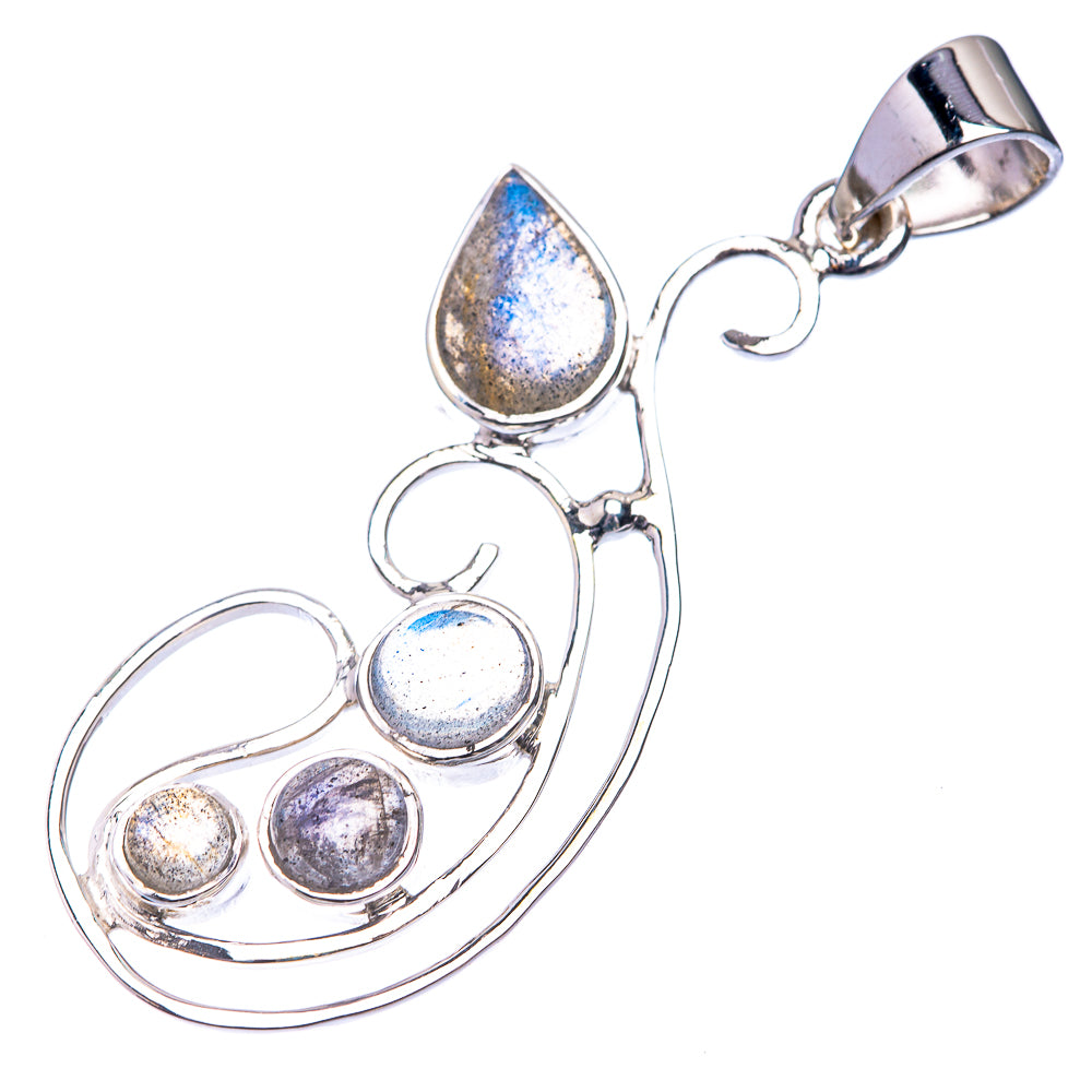 Premium Signature Labradorite Pendant 1 7/8" (925 Sterling Silver) P38768
