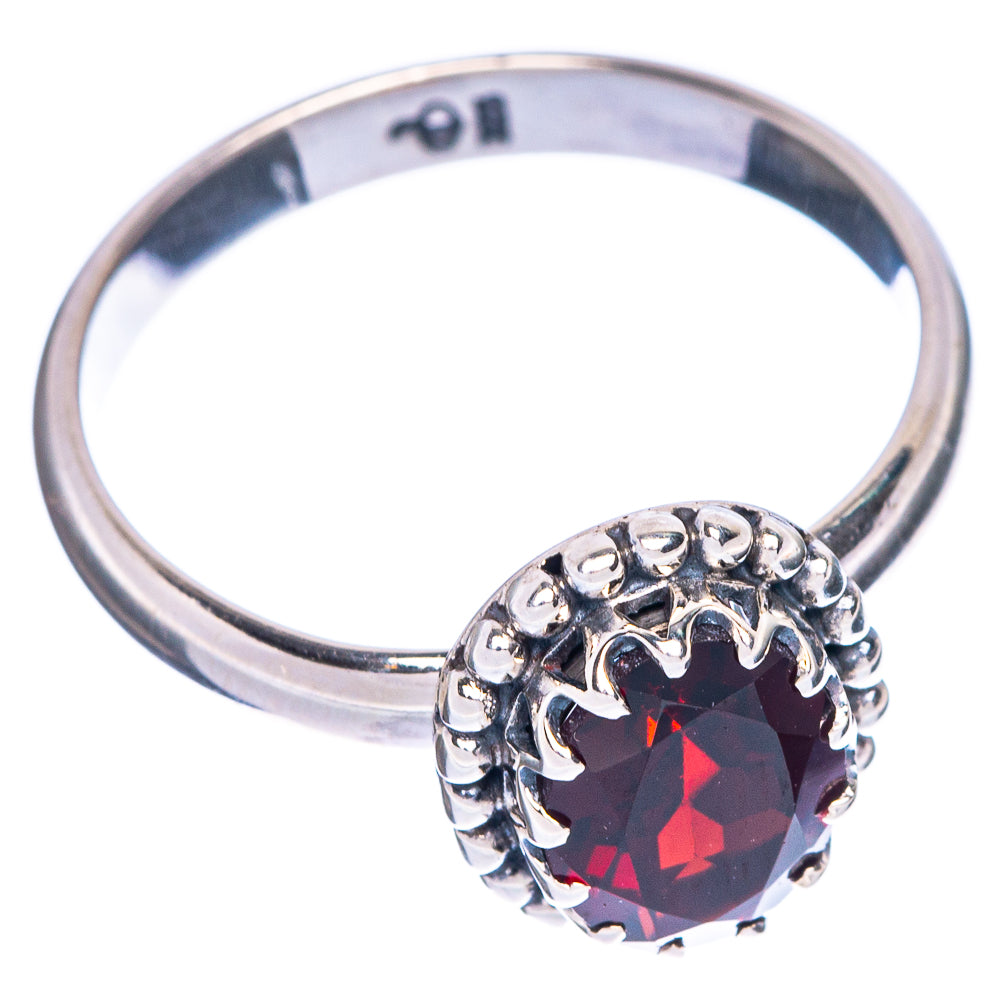 Garnet Ring Size 8.25 (925 Sterling Silver) R1043