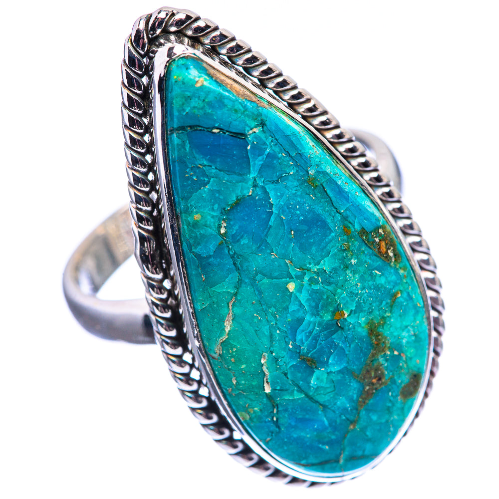 Large Chrysocolla Ring Size 9 (925 Sterling Silver) R142171
