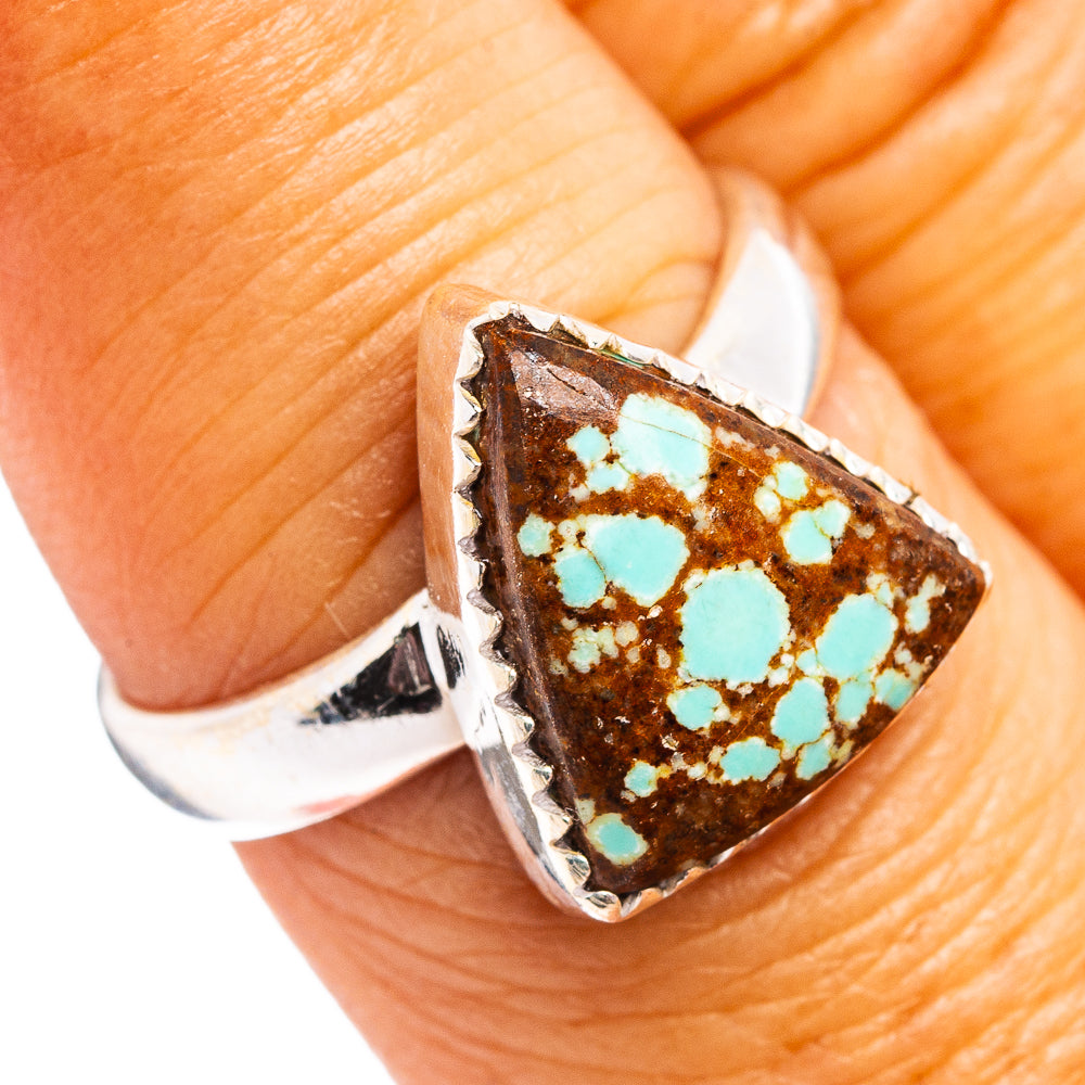 Rare Number 8 Mine Turquoise Ring Size 7.25 (.925 Sterling Silver)