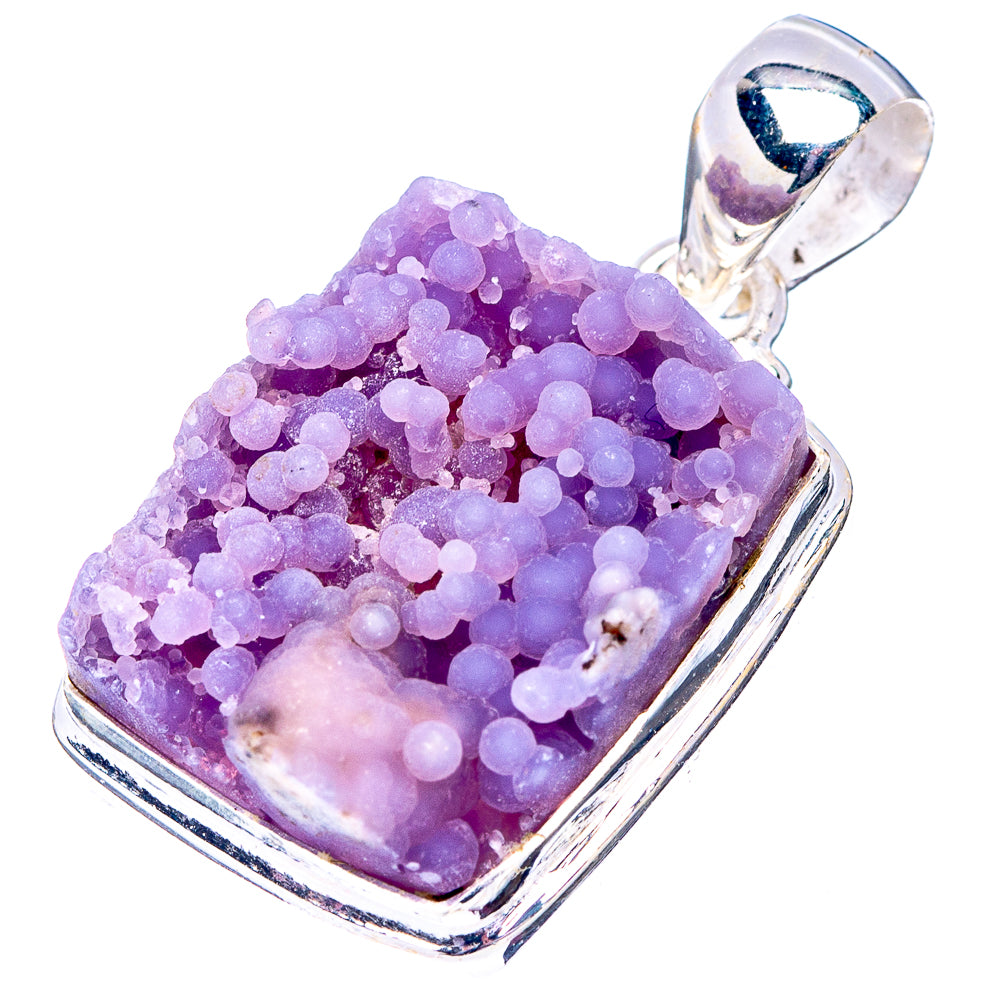 Rare Grage Agate Pendant 1 3/8" (.925 Sterling Silver)