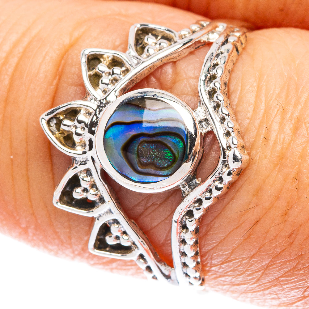 Abalone ShellDainty Ring Size 7.75 (925 Sterling Silver) R146836