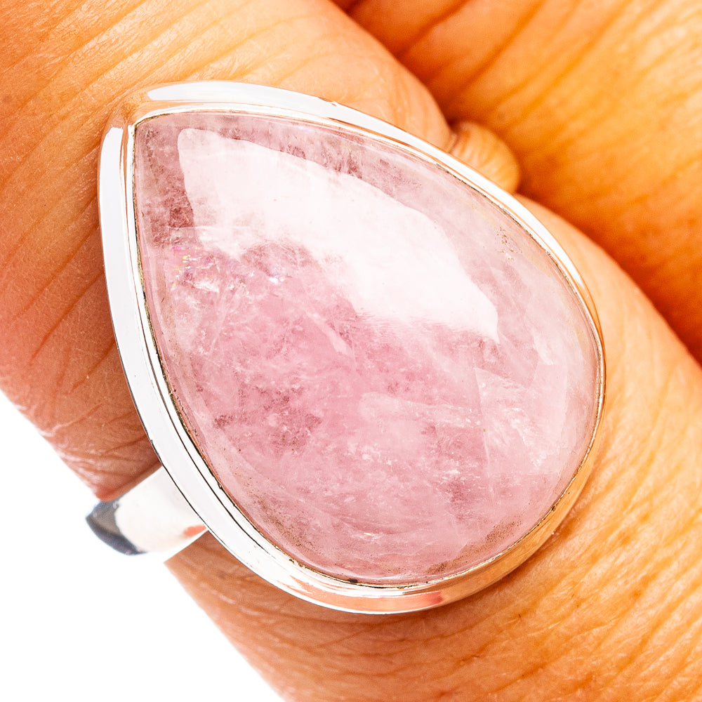 Rare Morganite Ring Size 8 (.925 Sterling Silver)