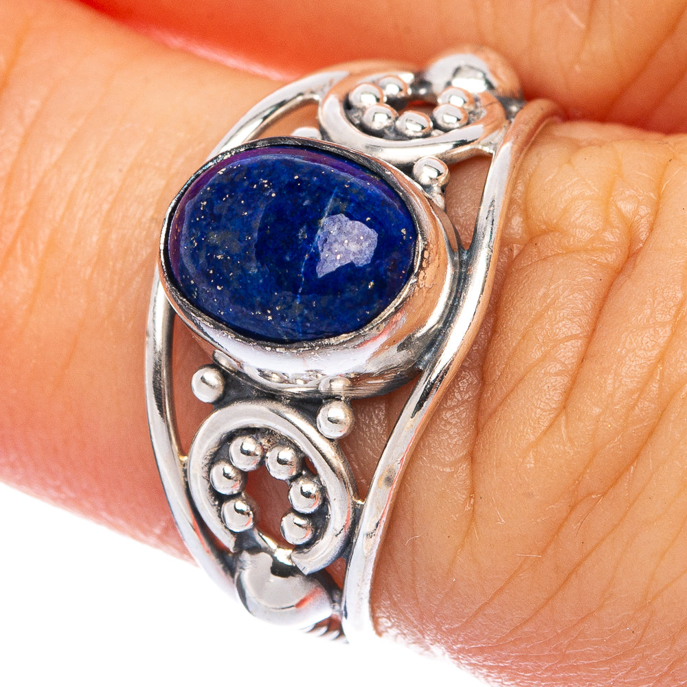 Lapis Lazuli Dainty Ring Size 6.25 (925 Sterling Silver) R145643