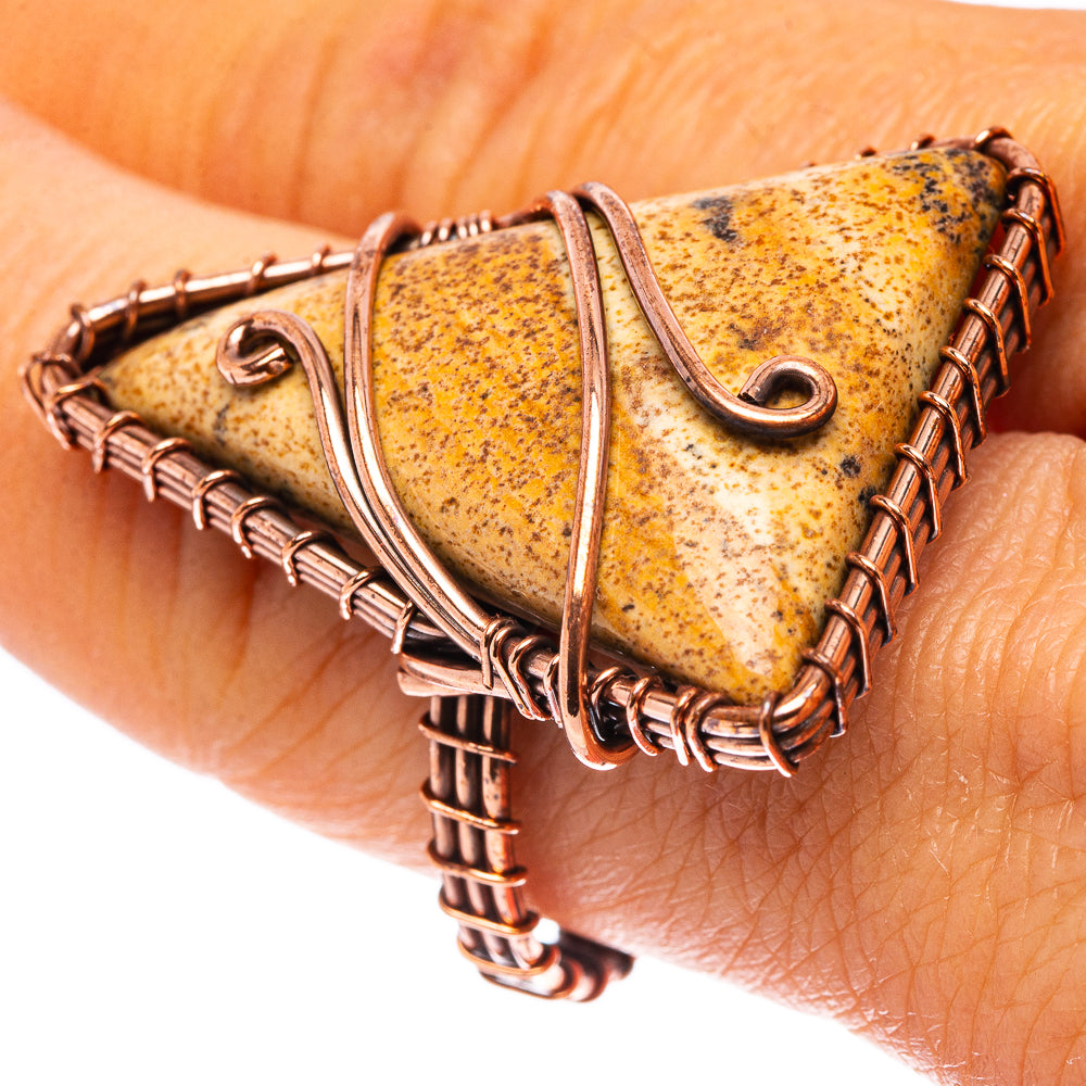 Picture Jasper Ring Size 8.25 (Oxidized Copper)