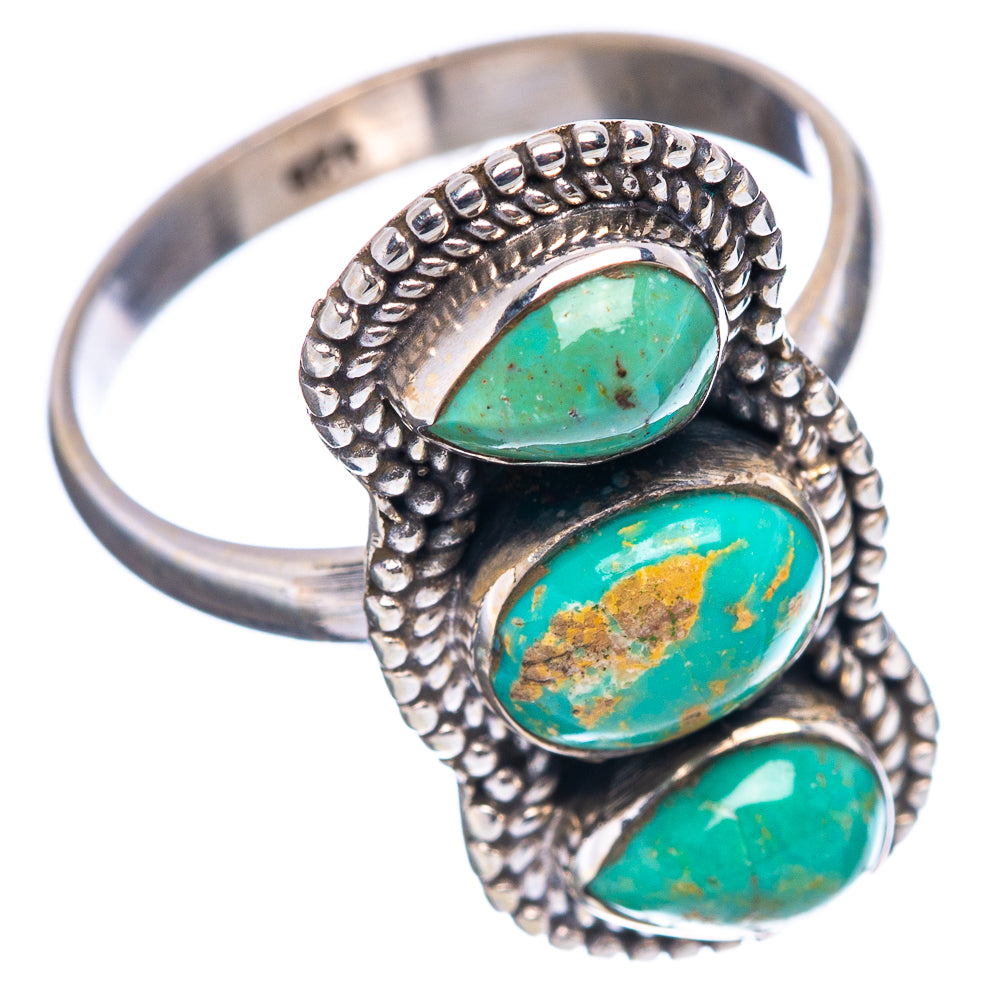 Mojave Turquoise Ring Size 8 Adjustable (.925 Sterling Silver)