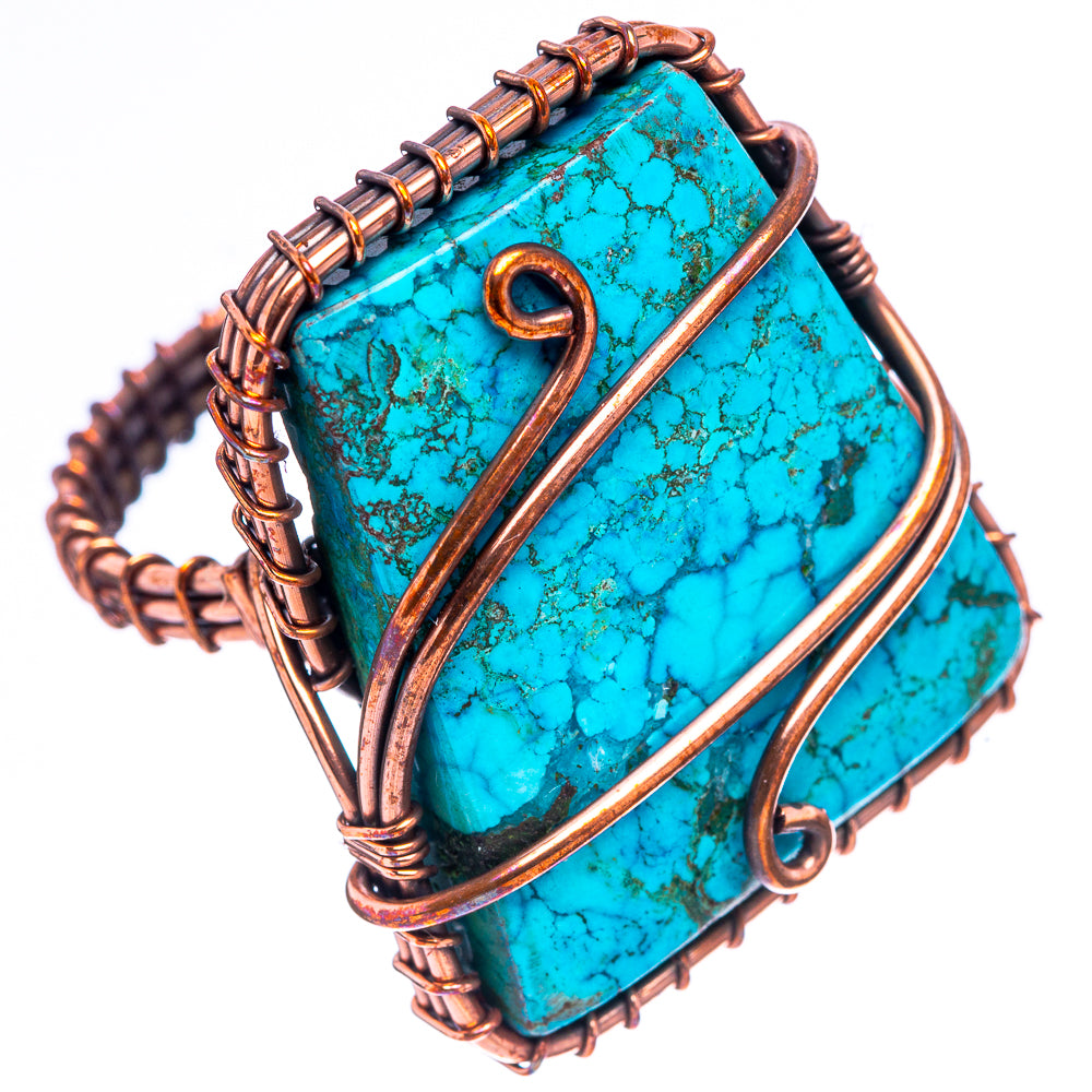 Turquoise Ring Size 8 (Oxidized Copper)