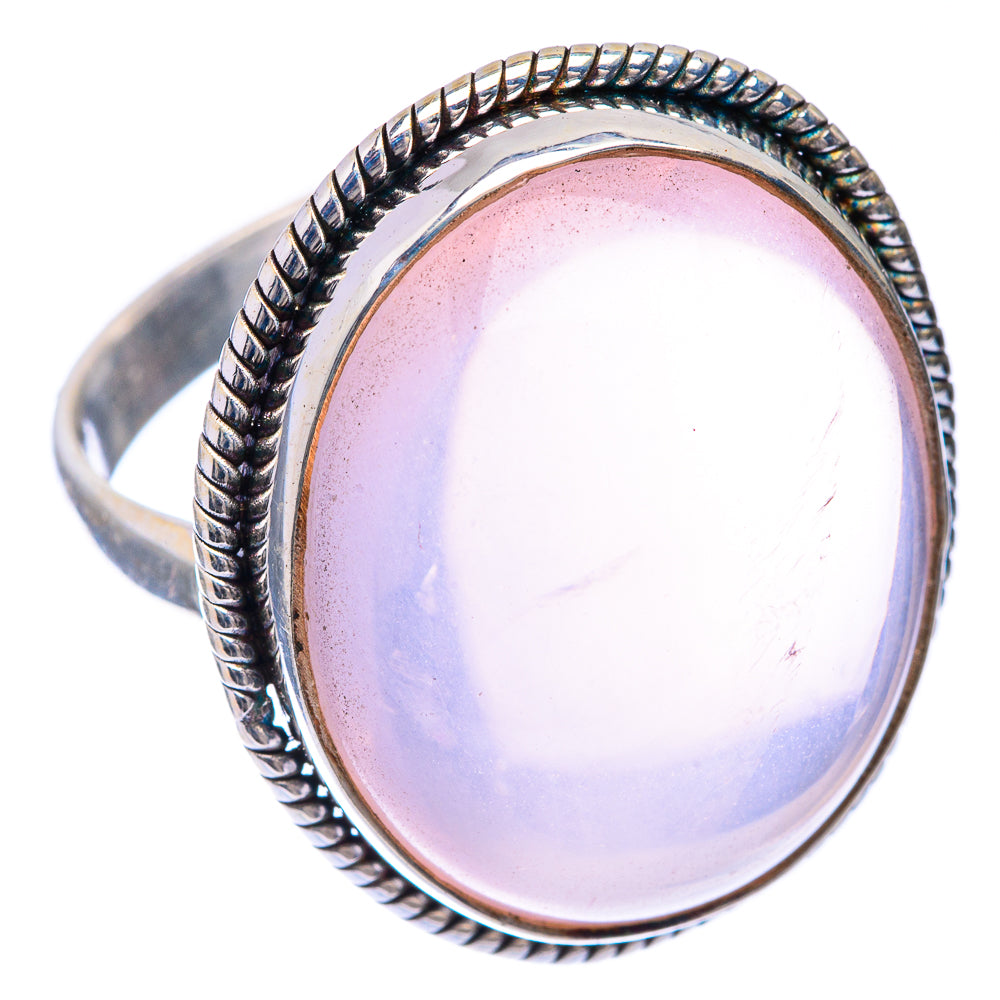 Large Rose Quartz Ring Size 11.5 (925 Sterling Silver) R141408