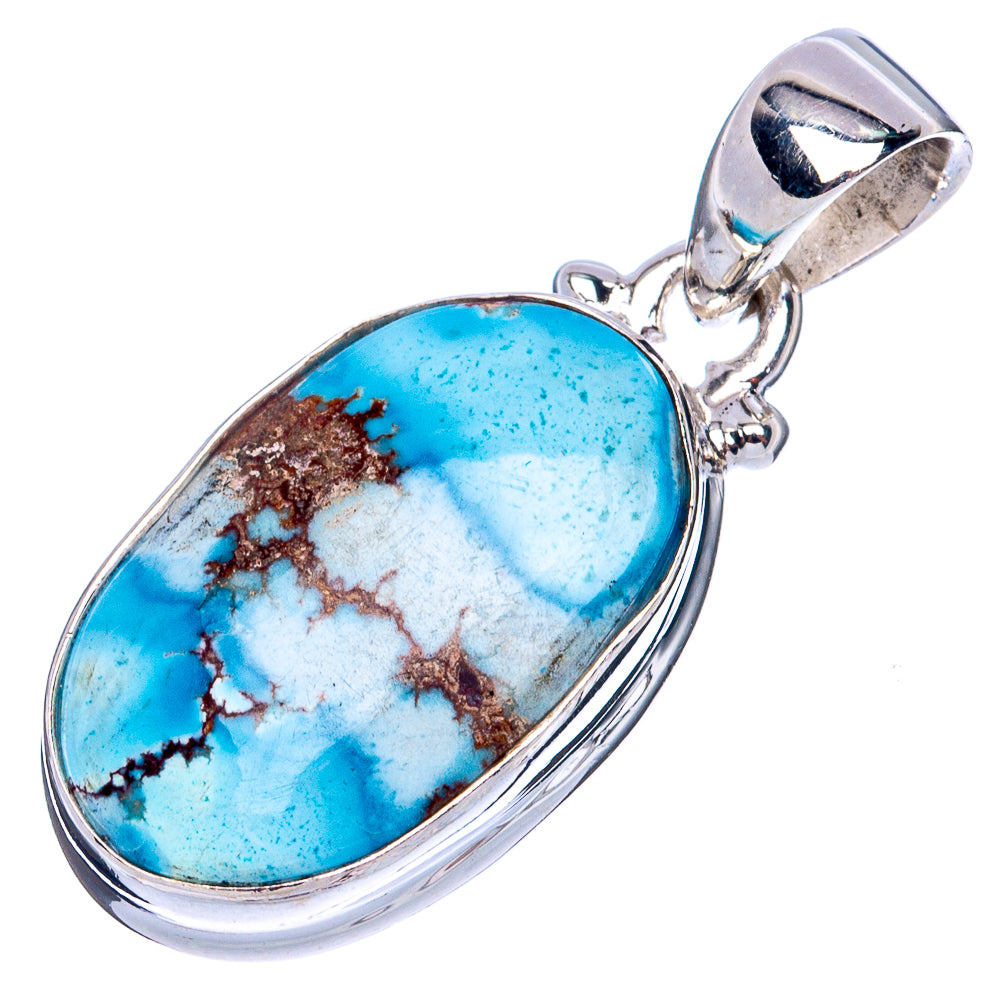 Rare Golden Hills Turquoise Pendant 1 1/4" (925 Sterling Silver) P41954