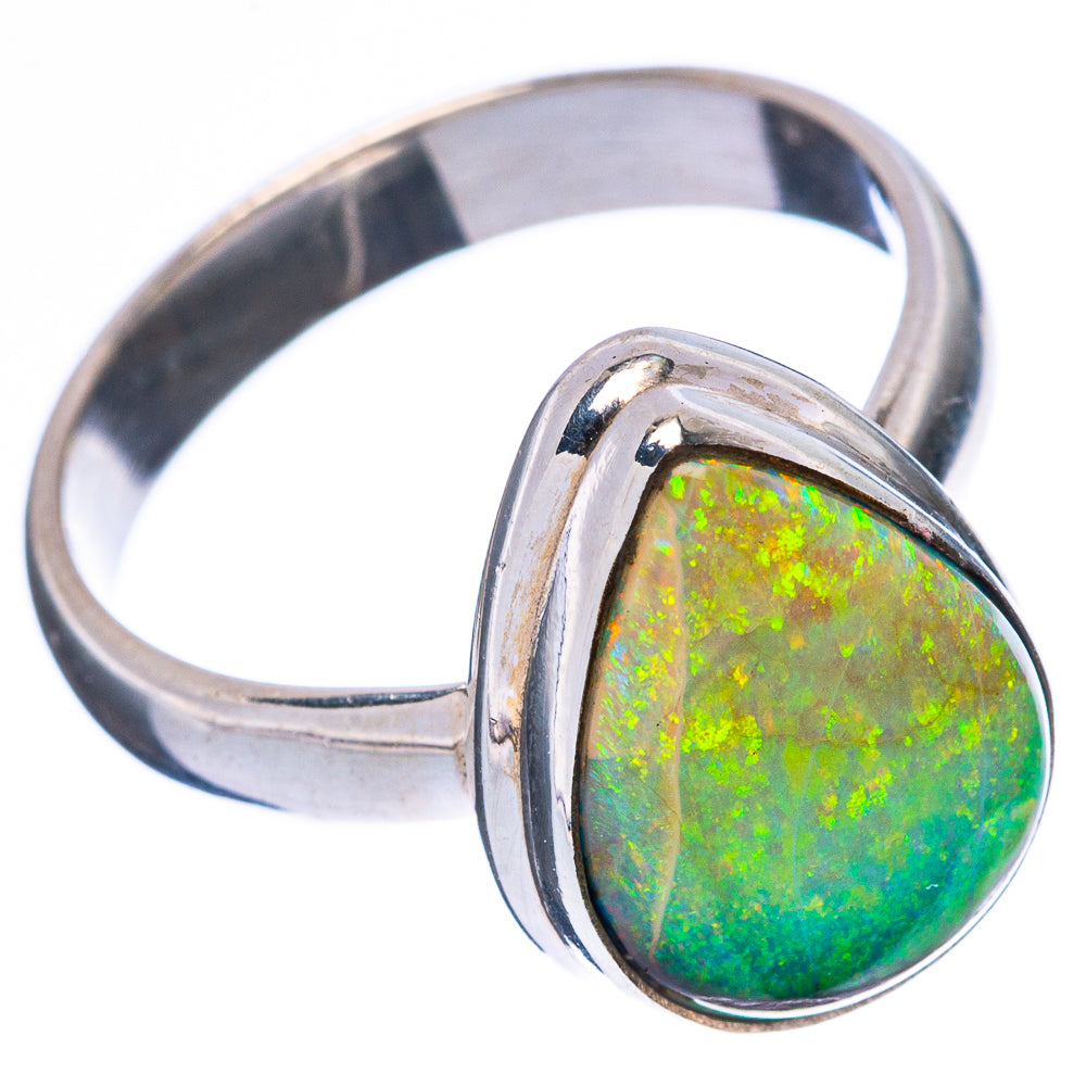Rare Sterling Opal Ring Size 8 (925 Sterling Silver) R4389