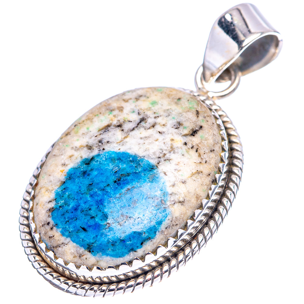 K2 Azurite Pendant 1 1/2" (.925 Sterling Silver)