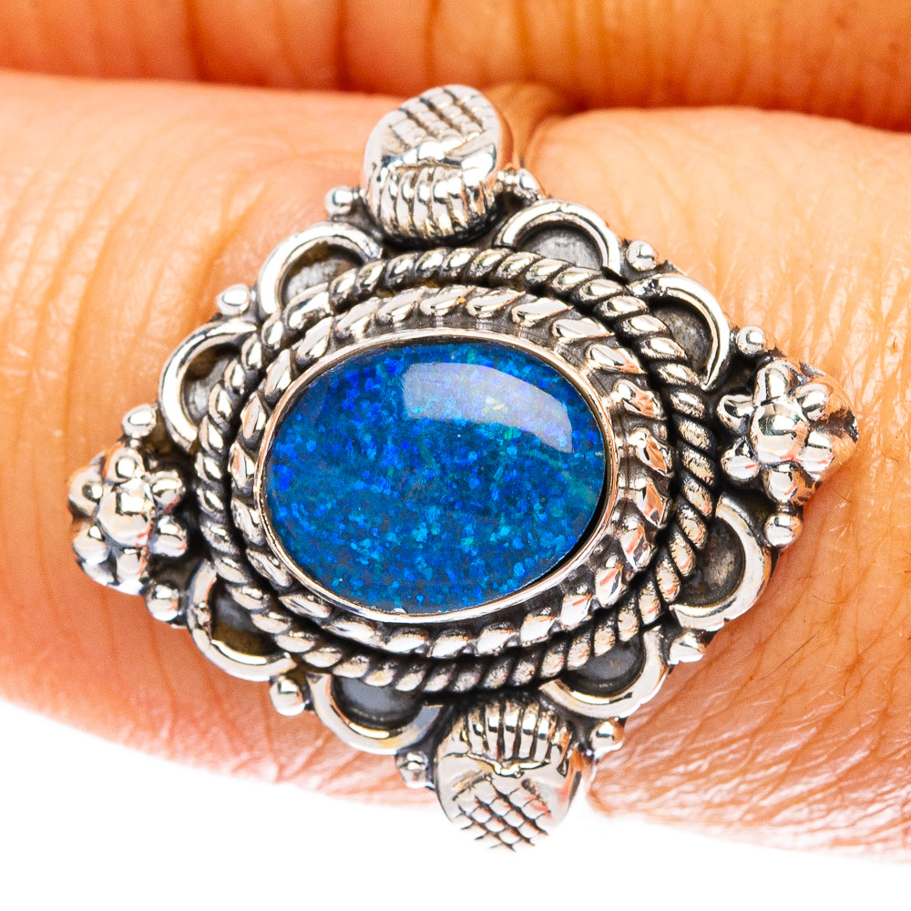 Rare Doublet Opal Ring Size 8 (925 Sterling Silver) R5014
