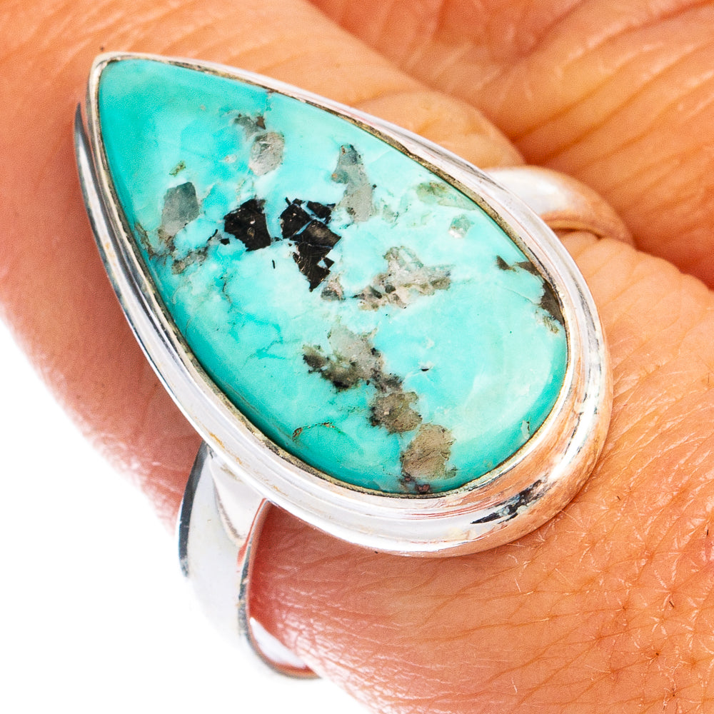 Rare Kingman Turquoise Ring Size 8.75 (925 Sterling Silver) R8537