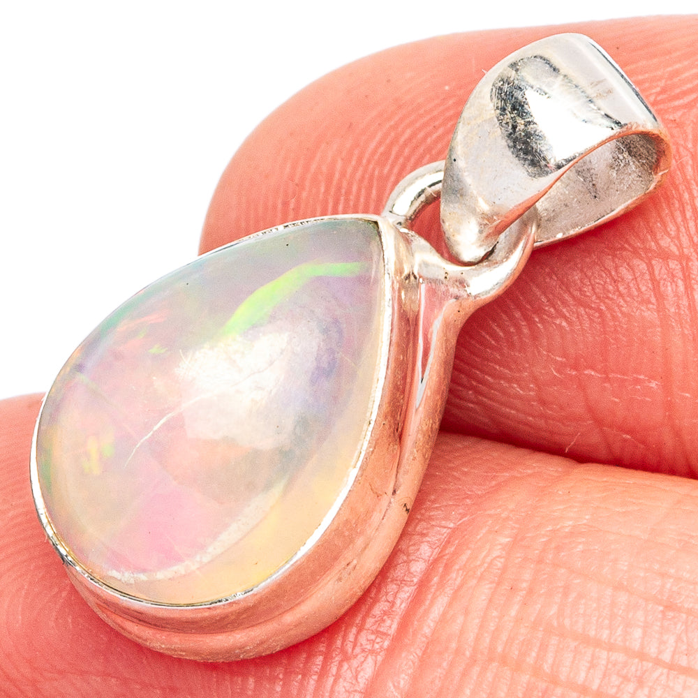 Large Rare Ethiopian Opal Pendant 7/8" (925 Sterling Silver) P43475