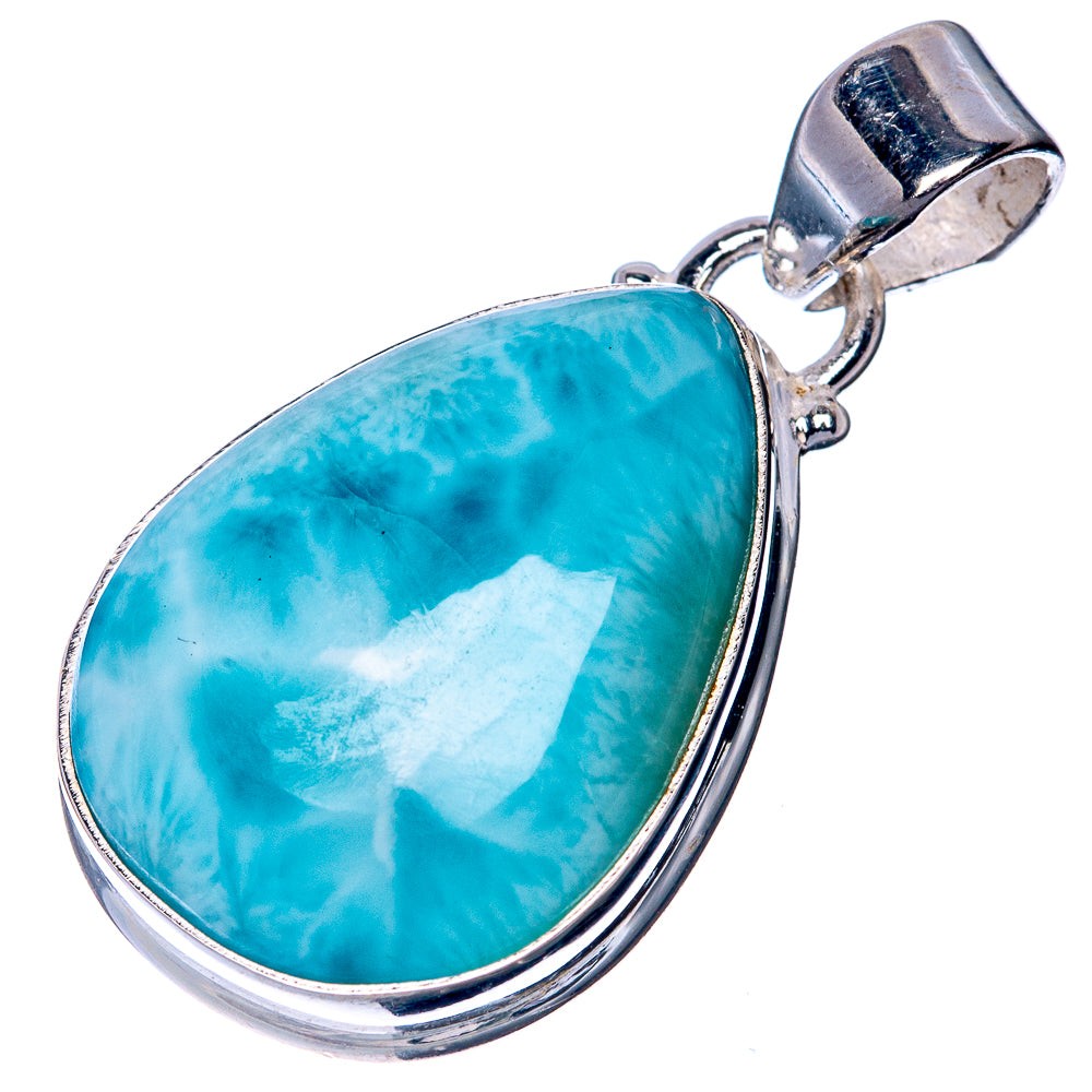 Larimar Pendant 1 3/8" (925 Sterling Silver) P40850
