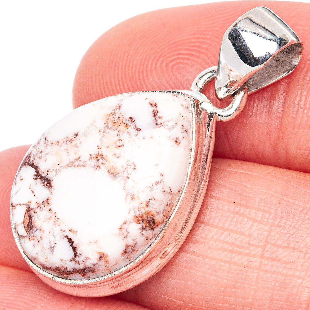 Wild Horse Magnesite Pendant 1 1/4" (925 Sterling Silver) P40934