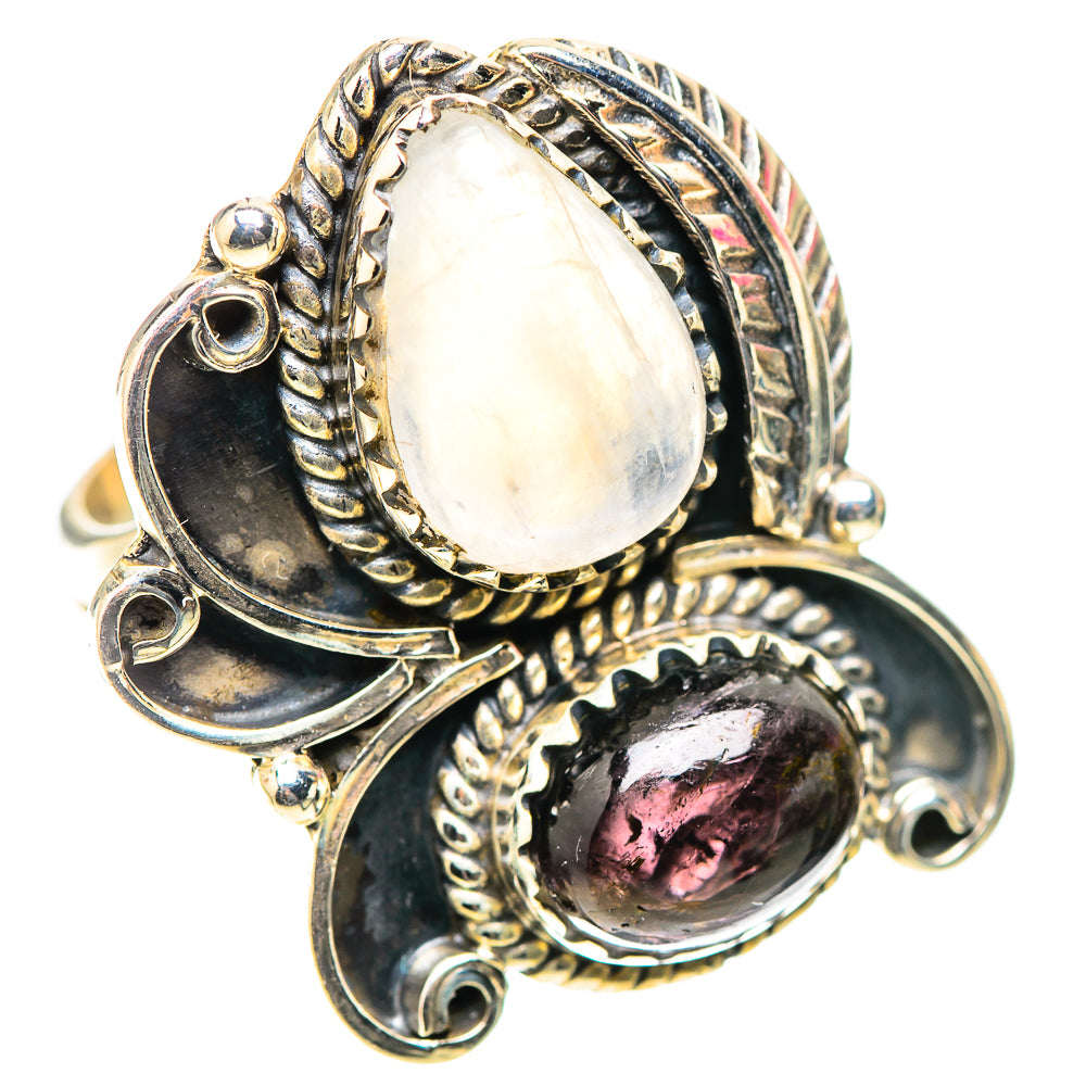 Rainbow Moonstone, Amethyst Ring Size 8 (925 Sterling Silver) RING138431