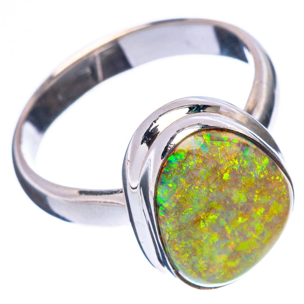 Rare Sterling Opal Ring Size 8 (925 Sterling Silver) R4428