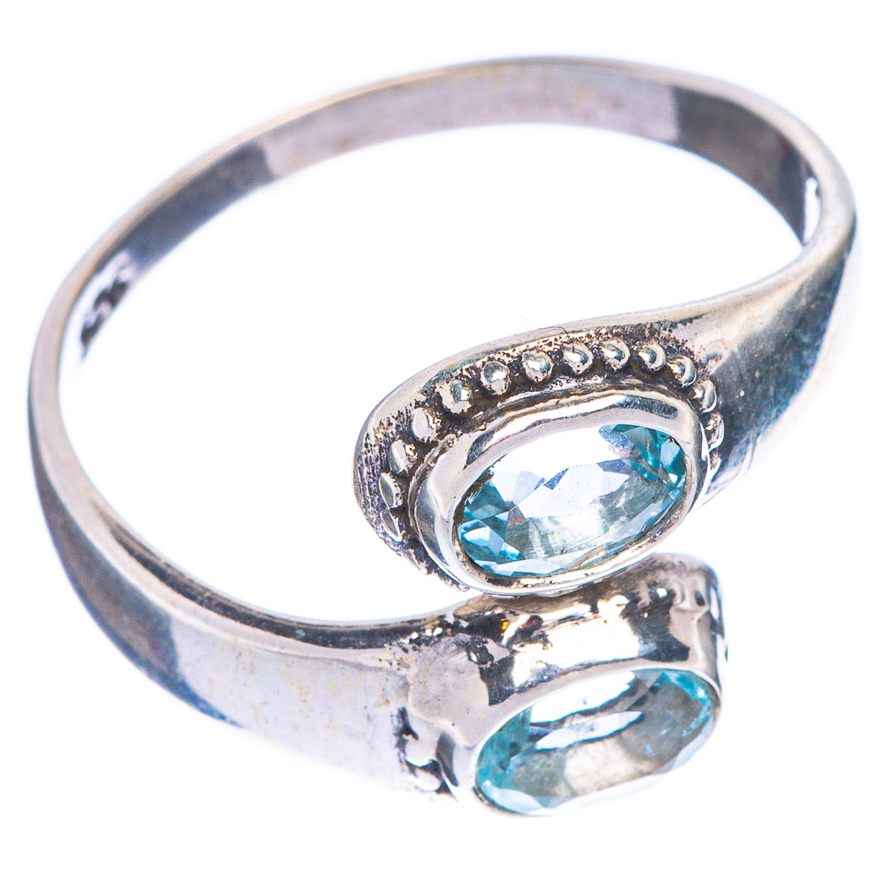 Blue Topaz Ring Size 9 (925 Sterling Silver) R1229