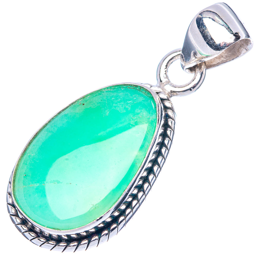 Chrysoprase Pendant 1 1/4" (925 Sterling Silver) P42535