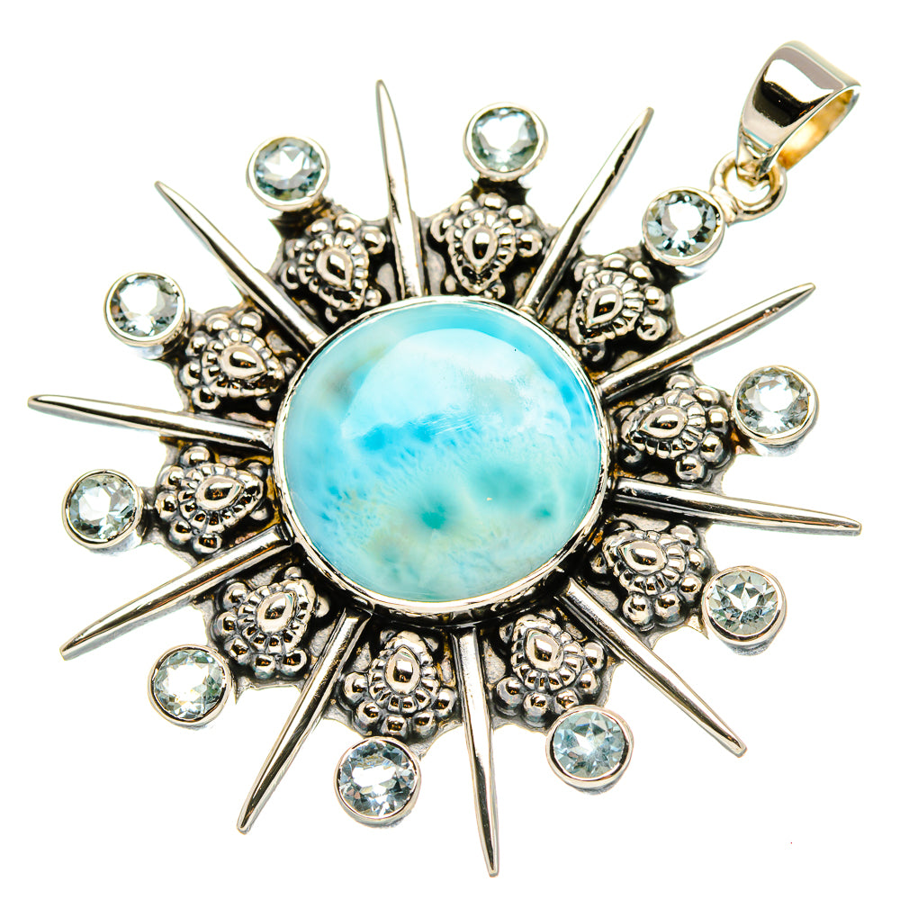 Signature Larimar Pendant 2 1/8" (925 Sterling Silver) PD37849