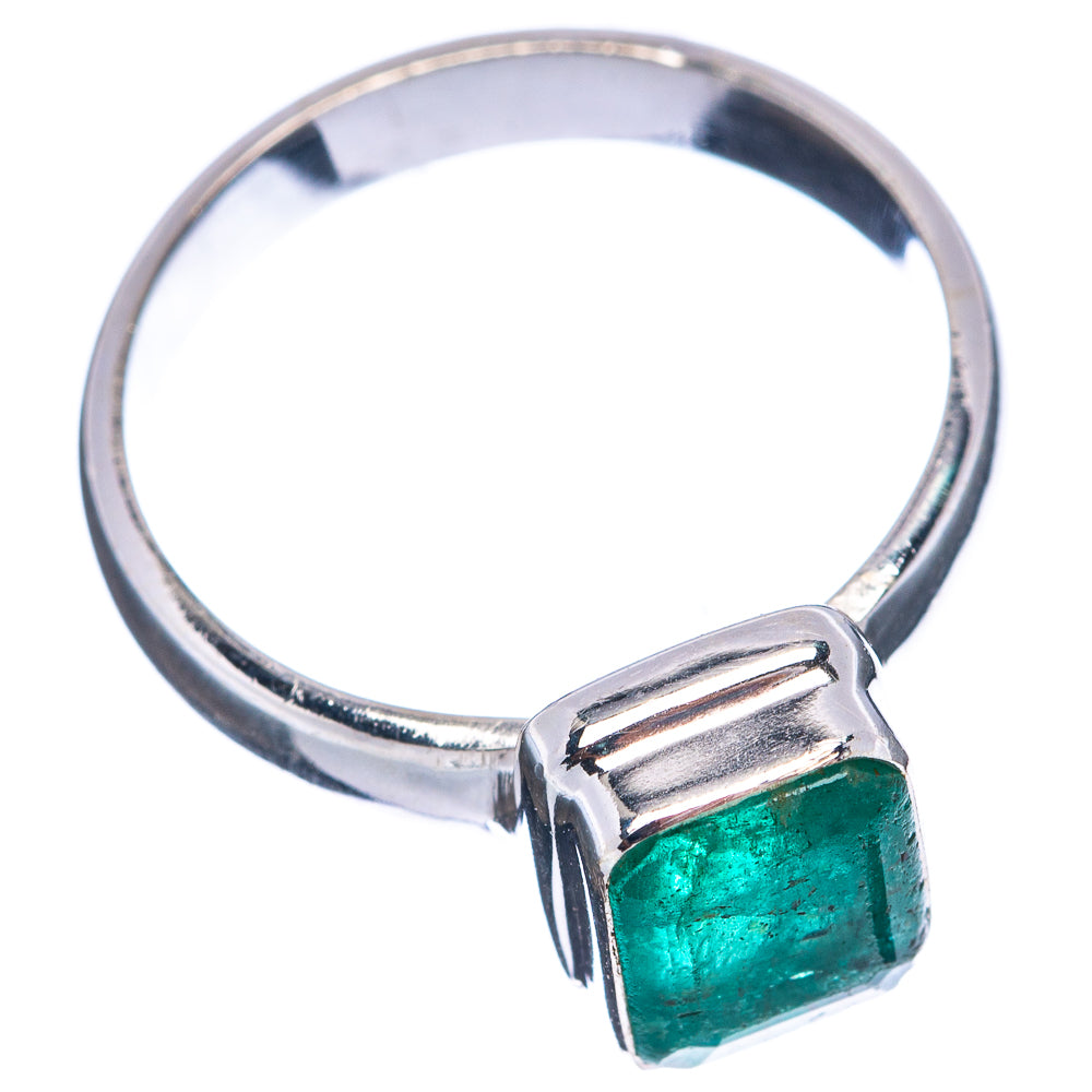 Rare Premium Faceted Zambian Emerald Ring Size 7 (.925 Sterling Silver)