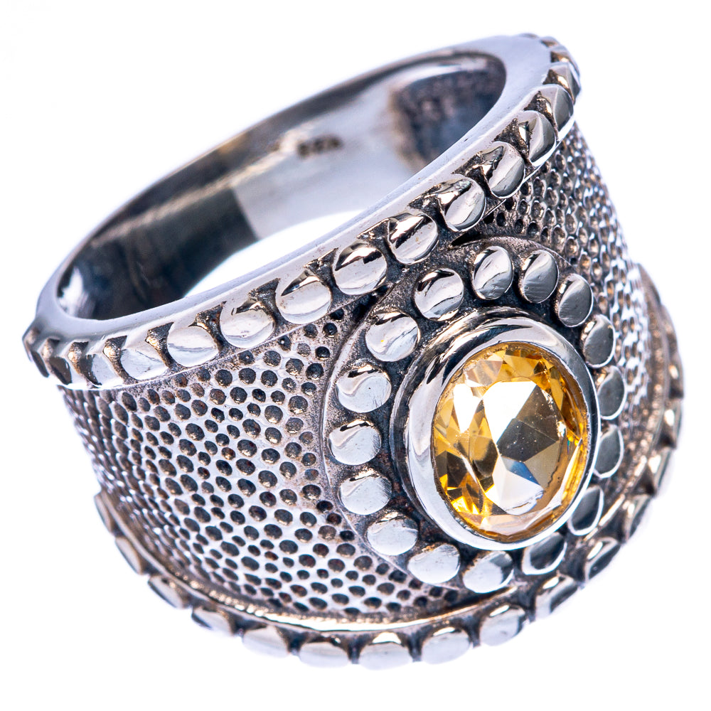 Faceted Citrine Ring Size 6.75 (925 Sterling Silver) R146187