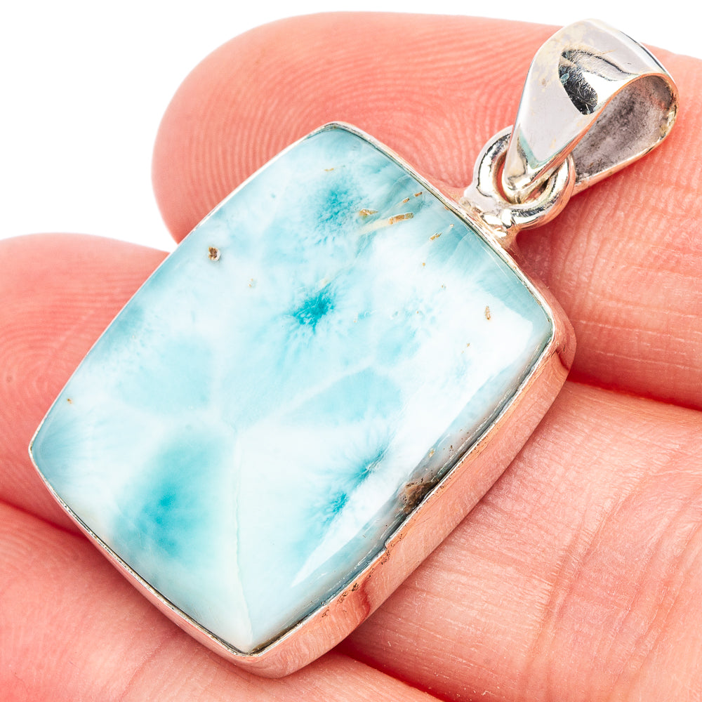 Larimar Pendant 1 3/8" (925 Sterling Silver) P44451