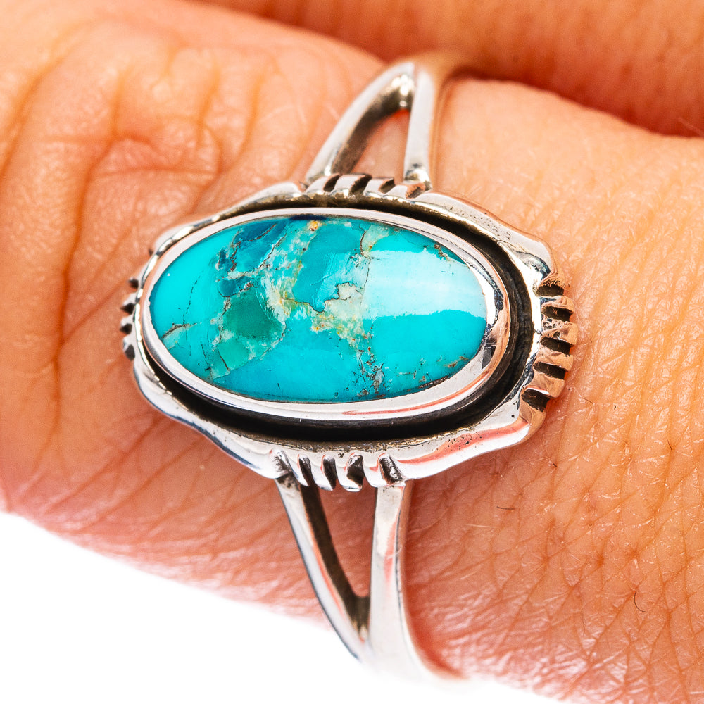 Rare Arizona Turquoise Ring Size 9.5 (925 Sterling Silver) R4578