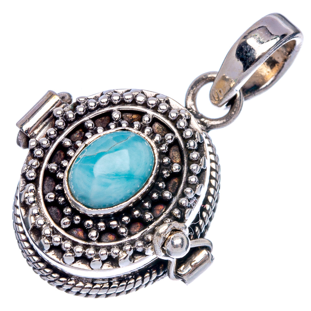 Larimar Pendant 1 1/4" (925 Sterling Silver) P40214