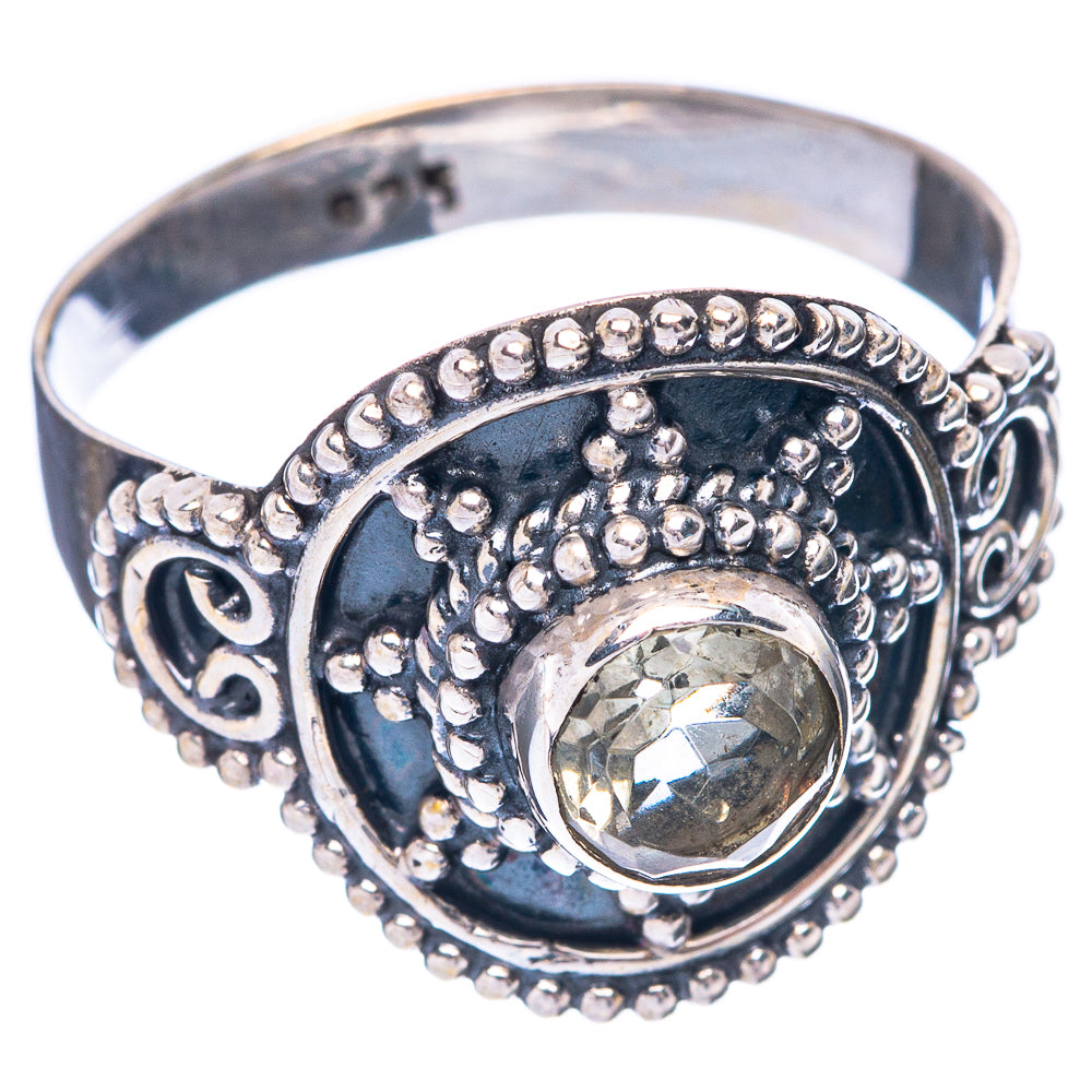 Faceted Citrine Ring Size 8 (925 Sterling Silver) R5571