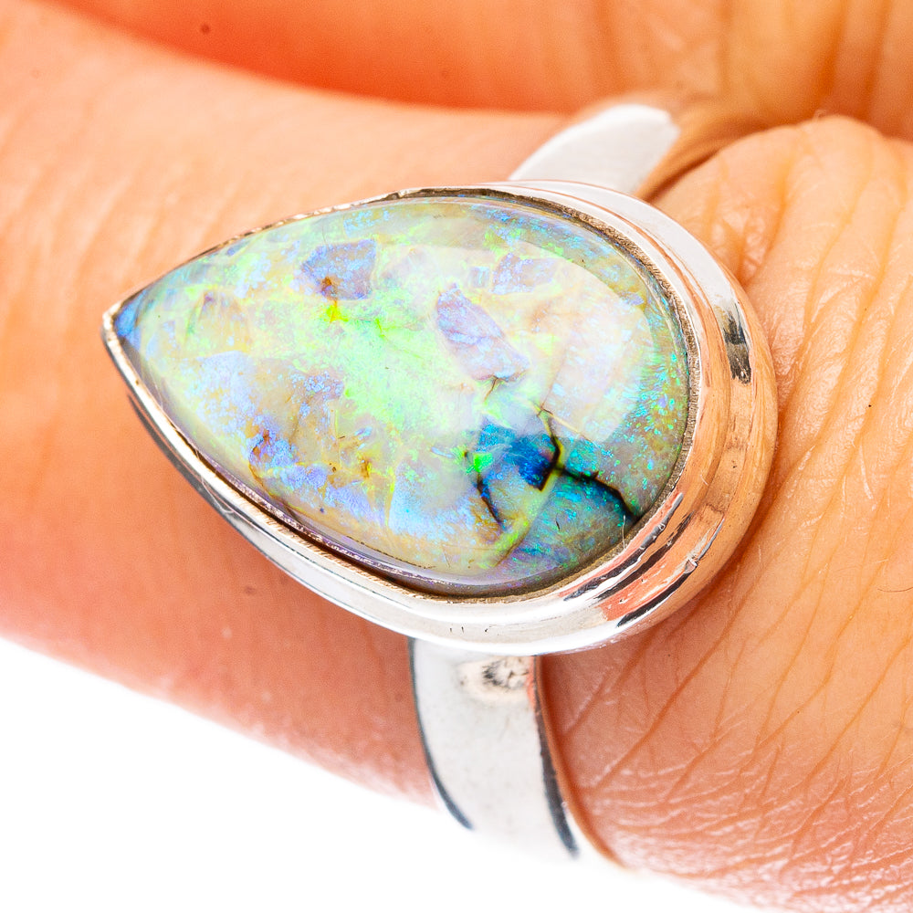 Rare Sterling Opal Ring Size 7.25 (925 Sterling Silver) R4360