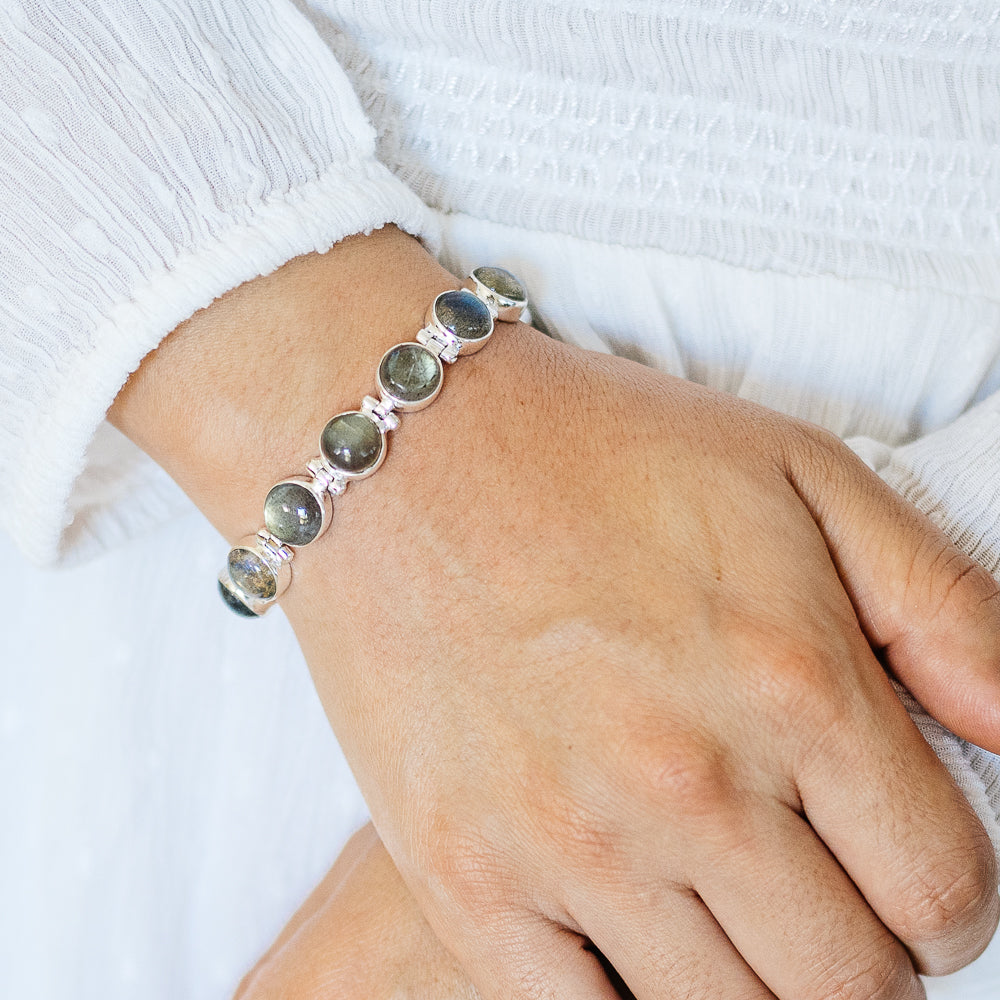 Labradorite Bracelet (925 Sterling Silver) BR90302