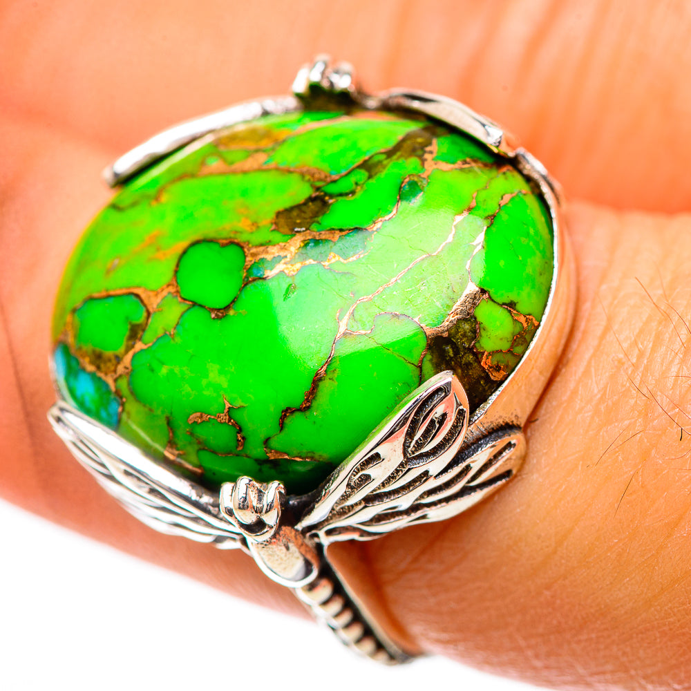 Green Copper Composite Turquoise Ring Size 7 (925 Sterling Silver) RING139156