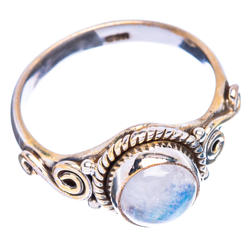 Rainbow Moonstone Dainty Ring Size 5.75 (925 Sterling Silver) R146883