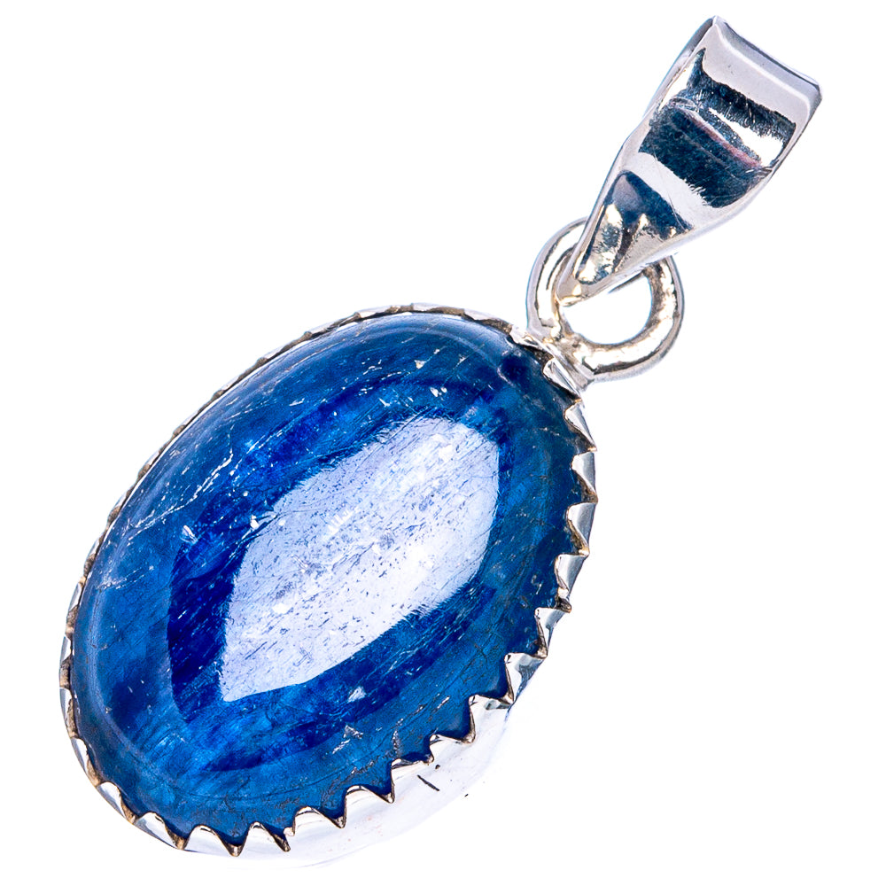 Malachite In Chrysocolla Pendant 1 1/4" (.925 Sterling Silver)