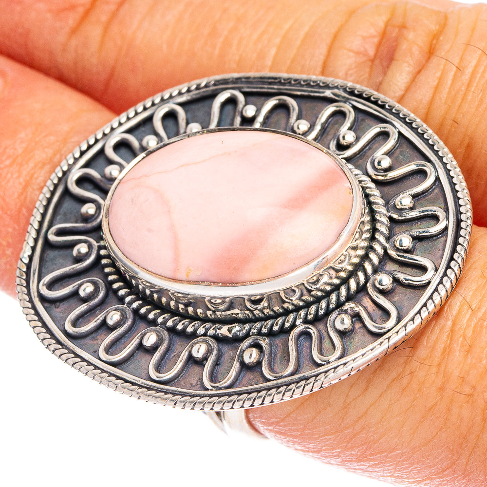 Huge Pink Opal 925 Sterling Silver Ring Size 6.5 (925 Sterling Silver) R6389