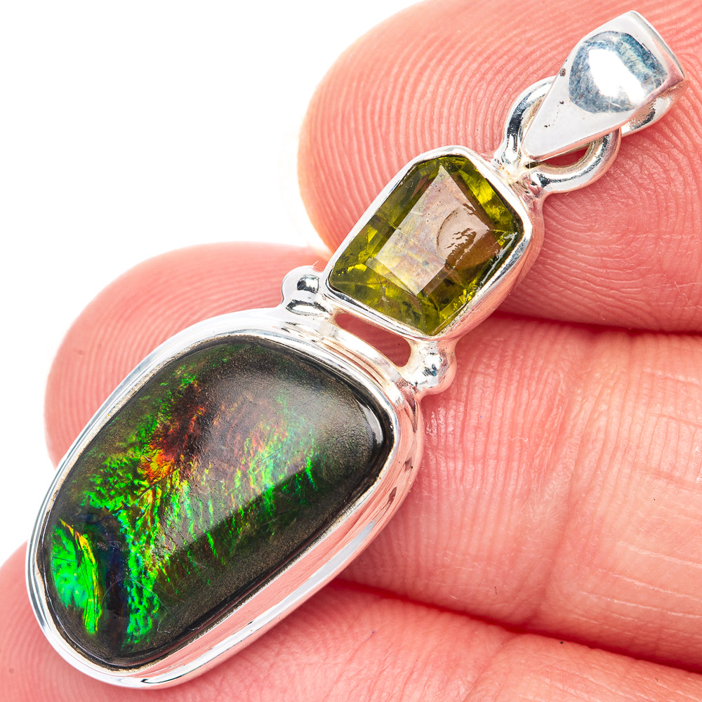 Canadian Ammolite Pendant 1 1/2" (925 Sterling Silver) PD39842