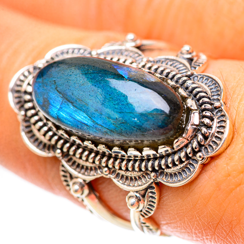 Labradorite Ring Size 8 (925 Sterling Silver) RING139008
