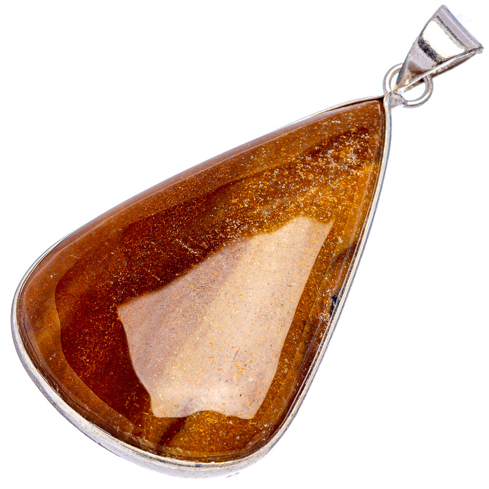 Unknown Agate  Pendant 2 1/4" (Silver Plated)